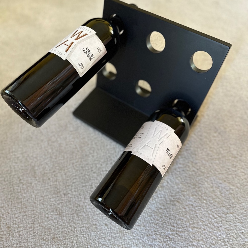 Umbra 6-Bottle Black Wooden Countertop Wine Rack